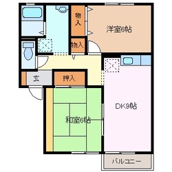 北楠駅 徒歩8分 2階の物件間取画像